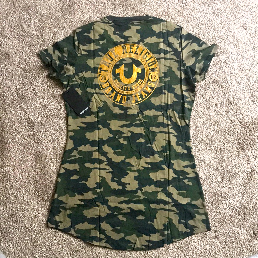Spring Special All Items Are Authentic: True Religion Camo Shirt Dress